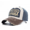 Washed Cotton Damage Baseball Cap Motor Snapback Hat Hip Hop Dad Hats-Women's Caps-Arimonz-dark blue-Arimonz