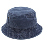 Washed Denim Bucket Hat Cotton Streetwear Fluorescent Color Cap-Bucket Hats-Arimonz-Arimonz