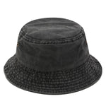 Washed Denim Bucket Hat Cotton Streetwear Fluorescent Color Cap-Bucket Hats-Arimonz-black-21-23in-Arimonz
