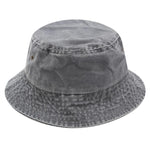 Washed Denim Bucket Hat Cotton Streetwear Fluorescent Color Cap-Bucket Hats-Arimonz-gray-21-23in-Arimonz