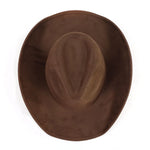 Western Big Roll Brim Cowboy Top Hat Felt Fedora Outdoor Hat-Hats-Arimonz-Arimonz