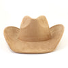 Western Big Roll Brim Cowboy Top Hat Felt Fedora Outdoor Hat-Hats-Arimonz-Camel-22in-Arimonz