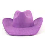 Western Big Roll Brim Cowboy Top Hat Felt Fedora Outdoor Hat-Hats-Arimonz-Dark purple-22in-Arimonz