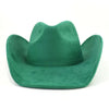 Western Big Roll Brim Cowboy Top Hat Felt Fedora Outdoor Hat-Hats-Arimonz-green-22in-Arimonz