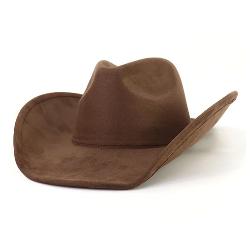 Western Big Roll Brim Cowboy Top Hat Felt Fedora Outdoor Hat-Hats-Arimonz-Arimonz