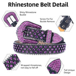 Western Crystal Studded Belt Cowgirl Rhinestone Belt For Women-Belts-Arimonz-Arimonz