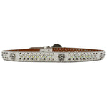 Western Rhinestone Skull Belt Crystal Studded Luxury Pin Buckle Belt-Belts-Arimonz-Arimonz