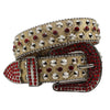 Western Rhinestone Skull Belt Crystal Studded Luxury Pin Buckle Belt-Belts-Arimonz-Arimonz