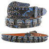 Western Rhinestone Skull Belt Crystal Studded Luxury Pin Buckle Belt-Belts-Arimonz-Arimonz
