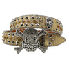Western Rhinestone Skull Belt Crystal Studded Luxury Pin Buckle Belt-Belts-Arimonz-Arimonz