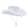 Western Style Cowboy Hat with Feather Accents Wide Brim Sun Protection-Winter Hats-Arimonz-Arimonz