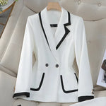 White Business Formal Workwear Attire Jacket Blazer and Pants Outfits-Wear To Work Sets-Arimonz-Only White Blazer-S-Arimonz
