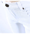 White Distressed Curvy Jeans Women Mid High Waist Stretch Denim Pants-Skinny Jeans-Arimonz-Arimonz