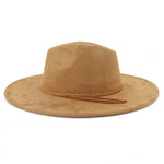 Wide Brim Felt Jazz Classic Fedoras Hat Suede Autumn Winter Top Hat-Hats-Arimonz-Arimonz