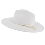 Wide Brim Felt Jazz Classic Fedoras Hat Suede Autumn Winter Top Hat-Hats-Arimonz-Beige-22in-Arimonz