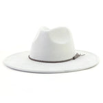 Wide Brim Felt Jazz Classic Fedoras Hat Suede Autumn Winter Top Hat-Hats-Arimonz-Light Grey-22in-Arimonz
