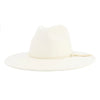 Wide Brim Felt Jazz Classic Fedoras Hat Suede Autumn Winter Top Hat-Hats-Arimonz-milky white-22in-Arimonz