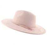 Wide Brim Felt Jazz Classic Fedoras Hat Suede Autumn Winter Top Hat-Hats-Arimonz-Pink-22in-Arimonz