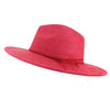 Wide Brim Felt Jazz Classic Fedoras Hat Suede Autumn Winter Top Hat-Hats-Arimonz-Red-22in-Arimonz