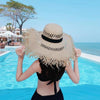 Wide Brim Hollow Breathable Raffia Straw Beach Summer Hat For Women-Summer Hats-Arimonz-Arimonz
