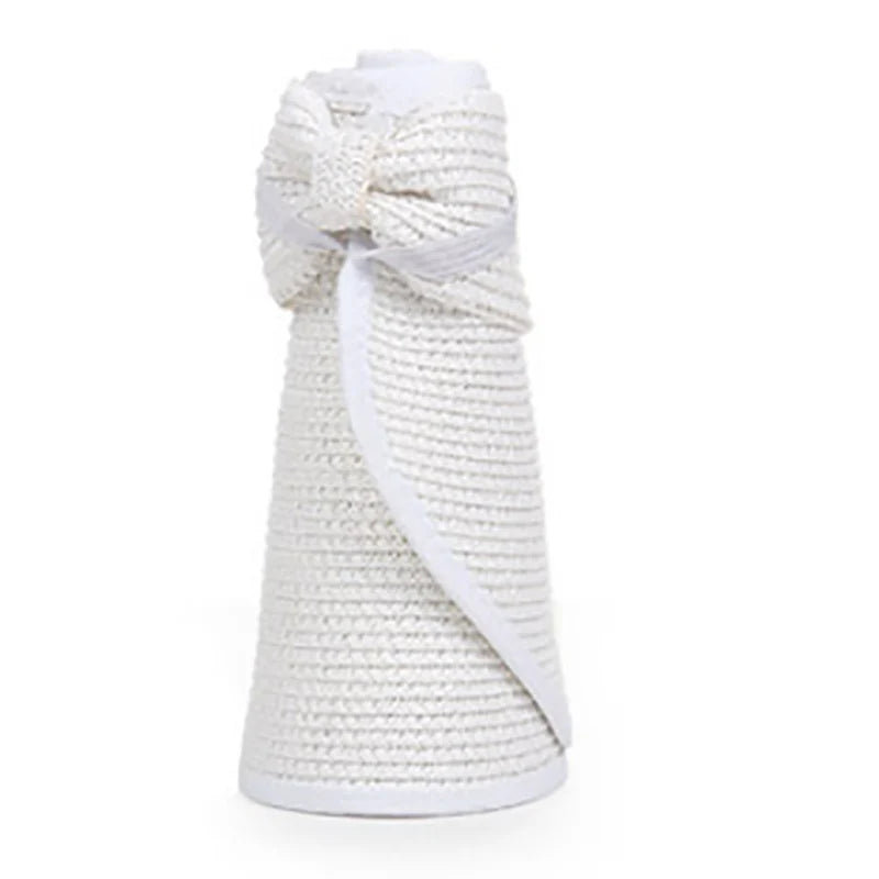 Wide Brim Roll Up Straw Sun Visor Hat Foldable Beach Summer Hat-Summer Hats-Arimonz-2-Arimonz