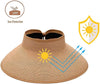 Wide Brim Roll Up Straw Sun Visor Hat Foldable Beach Summer Hat-Summer Hats-Arimonz-Arimonz