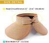 Wide Brim Roll Up Straw Sun Visor Hat Foldable Beach Summer Hat-Summer Hats-Arimonz-Arimonz