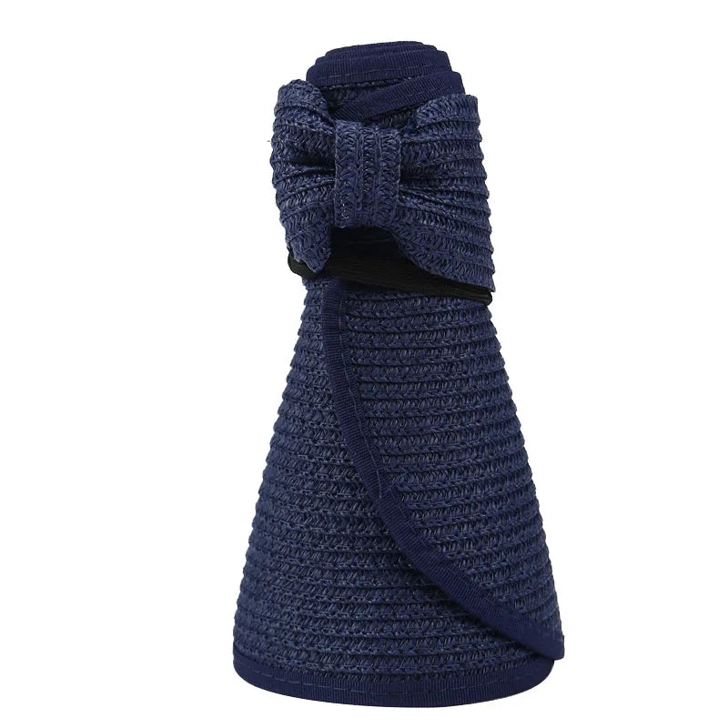Wide Brim Roll Up Straw Sun Visor Hat Foldable Beach Summer Hat-Summer Hats-Arimonz-6-Arimonz