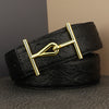 Wide Genuine Leather Slide Buckle Letter Designer Belts Jeans-Belts-Arimonz-Arimonz