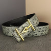 Wide Genuine Leather Slide Buckle Letter Designer Belts Jeans-Belts-Arimonz-Gray Golden-buckle-105CM/41inches-Arimonz