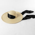Wide Strap Dome Straw Hat for Women Wide Brim Beach Summer Sun Hat-Summer Hats-Arimonz-Beige-Black-56-58CM/22"-Arimonz