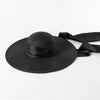 Wide Strap Dome Straw Hat for Women Wide Brim Beach Summer Sun Hat-Summer Hats-Arimonz-Black-Black-56-58CM/22"-Arimonz
