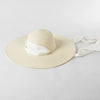 Wide Strap Dome Straw Hat for Women Wide Brim Beach Summer Sun Hat-Summer Hats-Arimonz-Milk White-White-56-58CM/22"-Arimonz