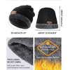 Winter Beanie Hat Cotton Polyester Thick Knitted Cap for Women and Men-Winter Hats-Arimonz-Arimonz