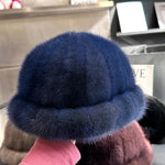 Winter Fashion Genuine Real Mink Fur Winter Warm Women Hat-Winter Hats-Arimonz-Arimonz