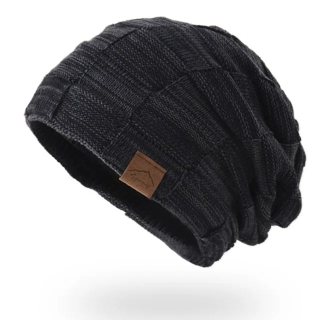 Winter Hat Warm Plus Size Outdoor Knitted Hat Wool Bobble Hat Beanie-Winter Hats-Arimonz-Black-XL SIZE-Arimonz