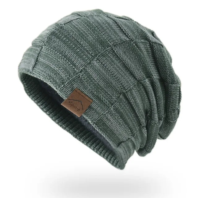 Winter Hat Warm Plus Size Outdoor Knitted Hat Wool Bobble Hat Beanie-Winter Hats-Arimonz-Green-XL SIZE-Arimonz