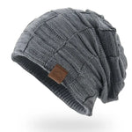 Winter Hat Warm Plus Size Outdoor Knitted Hat Wool Bobble Hat Beanie-Winter Hats-Arimonz-Grey-XL SIZE-Arimonz