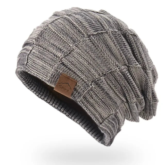 Winter Hat Warm Plus Size Outdoor Knitted Hat Wool Bobble Hat Beanie-Winter Hats-Arimonz-Kahki-XL SIZE-Arimonz