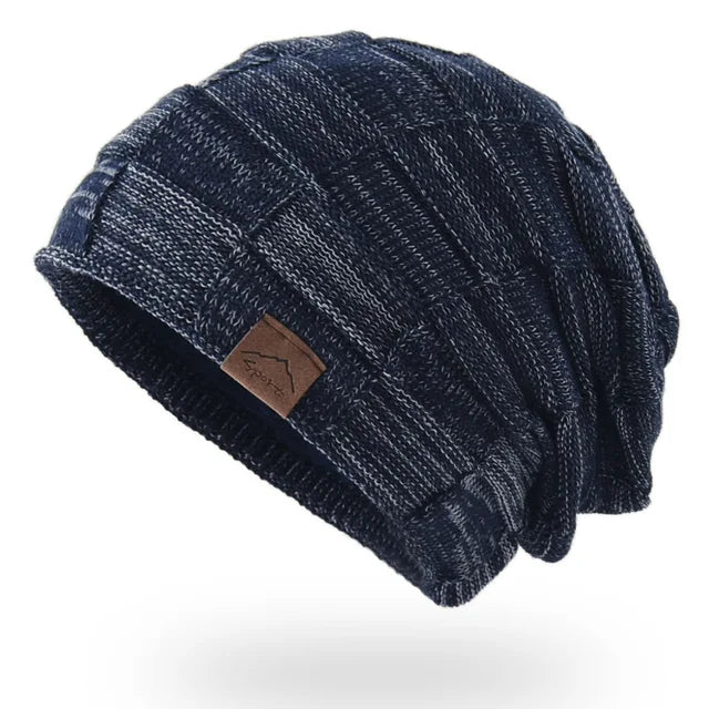 Winter Hat Warm Plus Size Outdoor Knitted Hat Wool Bobble Hat Beanie-Winter Hats-Arimonz-Navy-XL SIZE-Arimonz