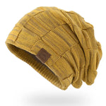 Winter Hat Warm Plus Size Outdoor Knitted Hat Wool Bobble Hat Beanie-Winter Hats-Arimonz-Yellow-XL SIZE-Arimonz
