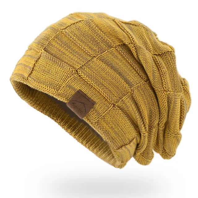 Winter Hat Warm Plus Size Outdoor Knitted Hat Wool Bobble Hat Beanie-Winter Hats-Arimonz-Yellow-XL SIZE-Arimonz