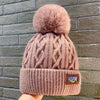 Winter Knitted Beanie Hat with Faux Fur Ball Fleece Lined Skullies Cap-Winter Hats-Arimonz-Arimonz