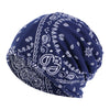 Winter Paisley Pattern Baggy Beanie Polyester Slouchy Turban Hat-Winter Hats-Arimonz-Arimonz