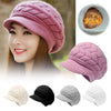 Winter Solid Color Knitted Beret Warm Velvet-Lined Thick Ear Cap Hat-Winter Hats-Arimonz-Arimonz