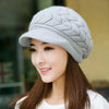 Winter Solid Color Knitted Beret Warm Velvet-Lined Thick Ear Cap Hat-Winter Hats-Arimonz-Arimonz