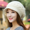 Winter Solid Color Knitted Beret Warm Velvet-Lined Thick Ear Cap Hat-Winter Hats-Arimonz-Arimonz