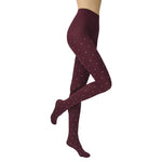 Winter Velvet Pantyhose Dot Tights with Large Elastic Fit Candy Colors-Socks & Tights-Arimonz-Burgundy-fit for 40-70kg-Arimonz