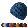 Winter Warm Acrylic Cotton Blend Knitted Fabric Skullies Beanies Hat-Winter Hats-Arimonz-Arimonz
