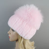 Winter Warm Real Fur Genuine Hat Bomber Beanies Cap for Women-Winter Hats-Arimonz-Pink-Arimonz